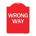 thumbnail image 1 of SignMission A-DES-RW-1824-24375 18 x 24 in. Designer Series Sign - Wrong Way, Red & White, 1 of 4