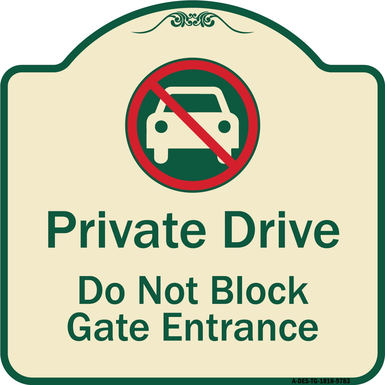 SignMission A-DES-TG-1818-9783 18 x 18 in. Designer Series Sign ...