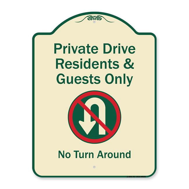 SignMission 18 x 24 in. Designer Series Sign - Private Drive Residents ...