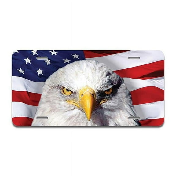 America Strong Aluminum License Plate| License Plate 12" X 6" Fits Any Car, Truck, SUV, RV, or Trailer | Made in The USA