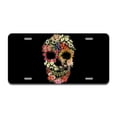 thumbnail image 1 of SignMission A-LP-03-221 Floral Skull Aluminum License Plate, 1 of 3