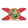 thumbnail image 1 of Florida Flag Aluminum License Plate| License Plate 12" X 6" Fits Any Car, Truck, SUV, RV, or Trailer | Made in The USA, 1 of 3