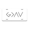 thumbnail image 1 of SignMission A-LP-03-254 God Is Greater Aluminum License Plate, 1 of 3