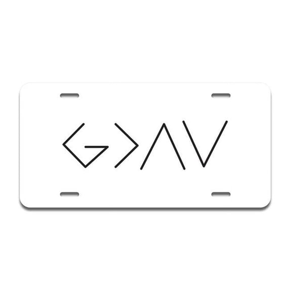 SignMission A-LP-03-254 God Is Greater Aluminum License Plate