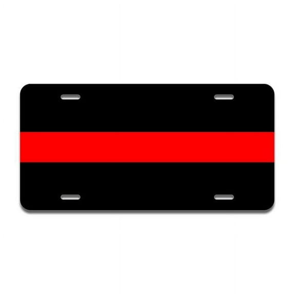 SignMission A-LP-03-582 Thin Red Line Simple Aluminum License Plate