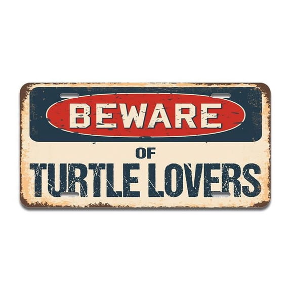 SignMission A-LP-04-1203 Beware of Turtle Lovers Aluminum License Plate