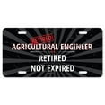 thumbnail image 1 of Retired Agricultural Engineer Aluminum License Plate| Retired Not Expired License Plate 12" X 6" Fits Any Car Truck SUV RV or Trailer | Made in The USA, 1 of 3