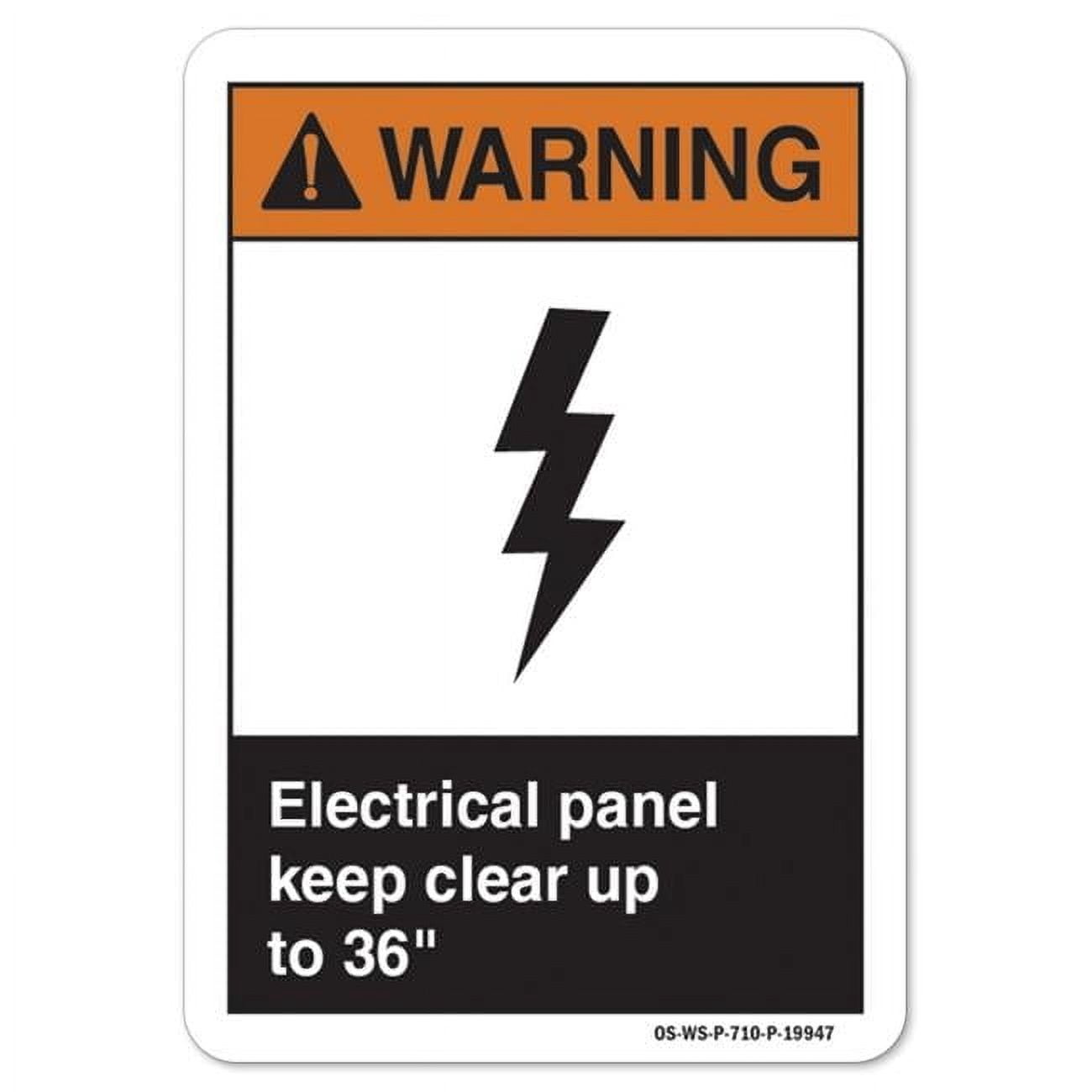 SignMission Ansi Warning Sign for Electrical Panel Keep Clear Up to 36 ...