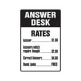 thumbnail image 1 of Answer Desk Aluminum Sign | Indoor/Outdoor | 10" Tall, 1 of 4