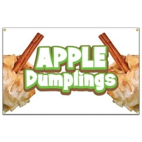 SignMission B-120 Apple Dumplings19 120 in. Apple Dumplings Banner with Concession Stand Food Truck Single Sided