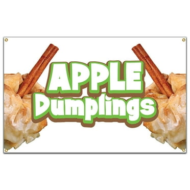SignMission B-120 Apple Dumplings19 120 in. Apple Dumplings Banner with Concession Stand Food Truck Single Sided