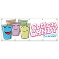 thumbnail image 1 of SignMission B-120 Cotton Candy In A Cup19 120 in. Cotton Candy In A Cup Banner with Concession Stand Food Truck Single Sided, 1 of 5