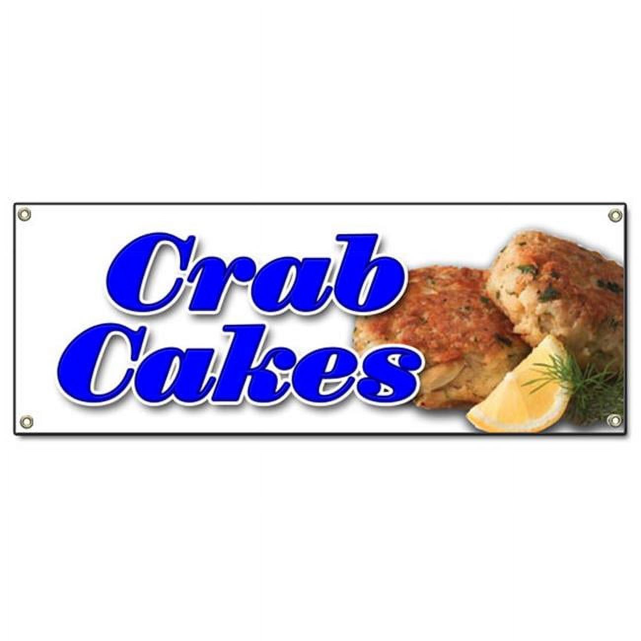 SignMission B120 Crab Cakes 48 x 120 in. Banner Sign Crab Cakes