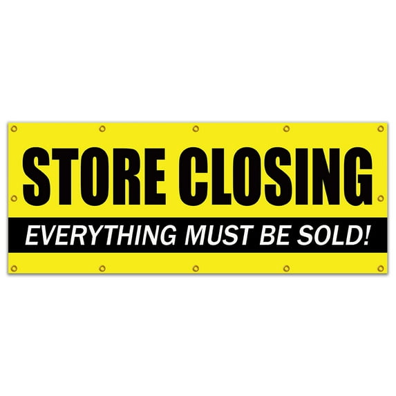 SignMission B-120 Store closing 48 x 120 in. Store Closing Banner Sign