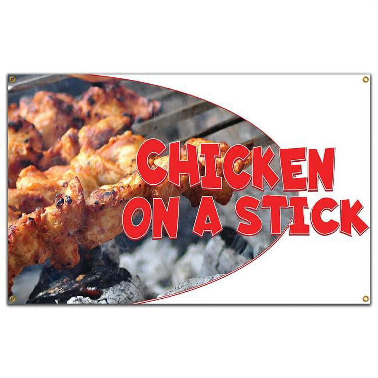 SignMission B-60 Chicken On A Stick19 60 In. Chicken On A Stick Banner ...