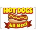 thumbnail image 1 of SignMission B-60 Hot Dogs All Beef 36 x 60 in. Hot Dogs All Beef Banner Sign, 1 of 4