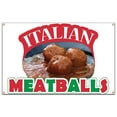 thumbnail image 1 of SignMission B-60 Italian Meatballs 36 x 60 in. Italian Meatballs Heavy Duty 13 oz Vinyl Banner with Grommets Single Sided, 1 of 4