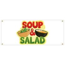 SignMission B-60 Soup & Salad 36 x 60 in. Banner Sign - Soup & Salad