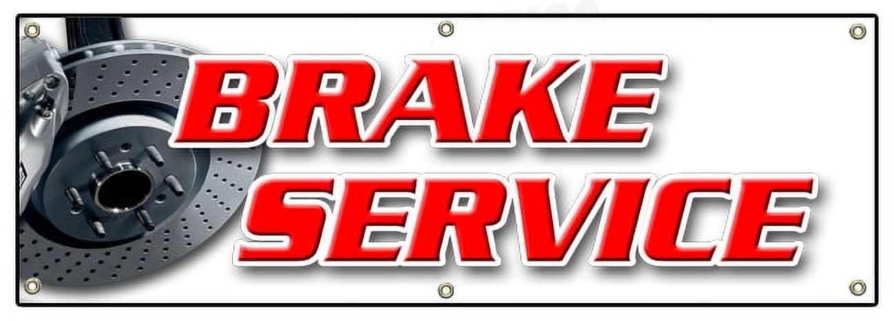 SignMission B-72 Brake Service 24 x 72 in. Brake Service Banner Sign ...