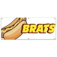 thumbnail image 1 of SignMission B-72 Brats19 72 in. Concession Stand Food Truck Single Sided Banner - Brats, 1 of 5