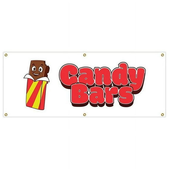 SignMission B-72 Candy Bars 24 x 72 in. Candy Bars for Heavy Duty 13 oz Vinyl Banner with Grommets Single Sided
