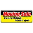 thumbnail image 1 of SignMission B-72 Moving Sale Everything M 24 x 72 in. Moving Sale Everything Must Go Banner Sign, 1 of 4