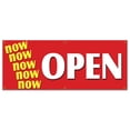 thumbnail image 1 of SignMission B-72 Now Open 24 x 72 in. Now Open Banner Sign, 1 of 4