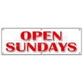 thumbnail image 1 of SignMission B-72 Open Sundays 72 in. Open Sundays Banner Sign - Open Weekends Hours of Operation Schedule, 1 of 4