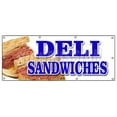 thumbnail image 1 of SignMission B-96 Deli Sandwiches 36 x 96 in. Deli Sandwiches Banner Sign - Delicatessen Sub Cornbeef Pastrami Roll, 1 of 4