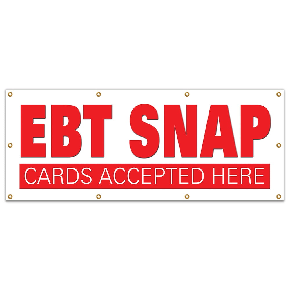 SignMission B-96 Ebt Snap Cards 36 x 96 in. Ebt Snap Cards Banner Sign ...