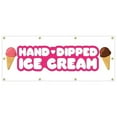 thumbnail image 1 of SignMission B-96 Hand Dipped Ice Cream 36 x 96 in. Banner Sign - Hand Dipped Ice Cream, 1 of 4