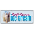 thumbnail image 1 of SignMission B-96 Soft Serve 36 x 96 in. Soft Serve Ice Cream Banner Sign - Shop Parlor Signs Cones Sundae, 1 of 4