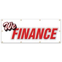 SignMission B-96 We Finance 36 x 96 in. We Finance Banner Sign