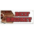 thumbnail image 1 of SignMission B-Beef Brisket Beef Brisket Banner Sign - Slow Cooked Bar B Que Texas Smoked Sandwich, 1 of 4
