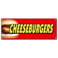 thumbnail image 1 of SignMission B-Cheeseburgers Cheeseburgers Banner Sign - Hamburger Burger Cheese, 1 of 4