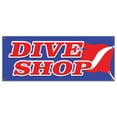 thumbnail image 1 of SignMission B-Dive Shop Dive Shop Banner Sign - Diving Gear Scuba Rental Sale Deep Sea Lessons, 1 of 4