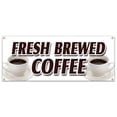 thumbnail image 1 of SignMission B-Fresh Brewed Coffee Fresh Brewed Coffee Banner Sign - Iced Brew Drinks Espresso Cappuccino, 1 of 4