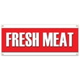 thumbnail image 1 of SignMission B-Fresh Meat Fresh Meat Banner Sign - Butcher Steak Beef Chicken Pork Ground, 1 of 4