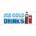 thumbnail image 1 of SignMission B-Ice Cold Drinks 3 18 x 48 in. Banner Sign - Ice Cold Drinks 3, 1 of 4