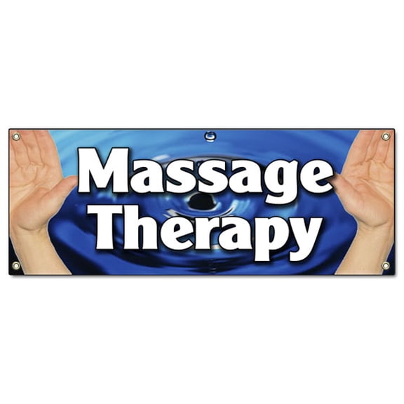 SignMission B-Massage Therapy Massage Therapy Banner Sign - Therapist Table Book