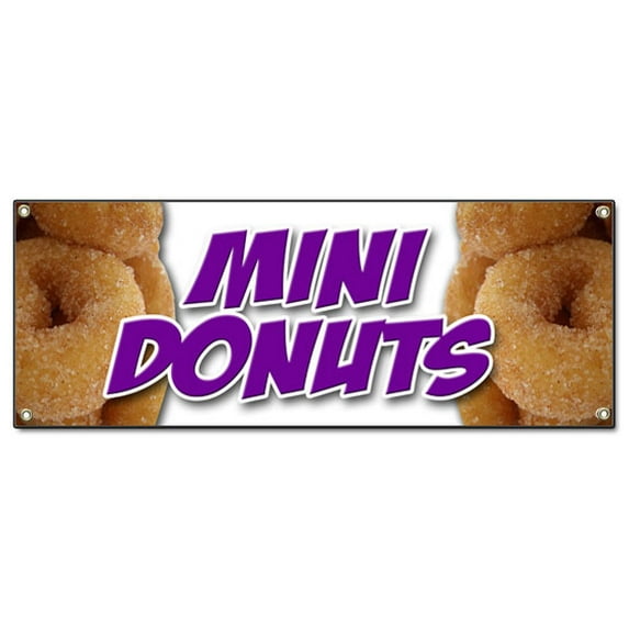SignMission B-Mini Donuts Banner Sign - Mini Donuts