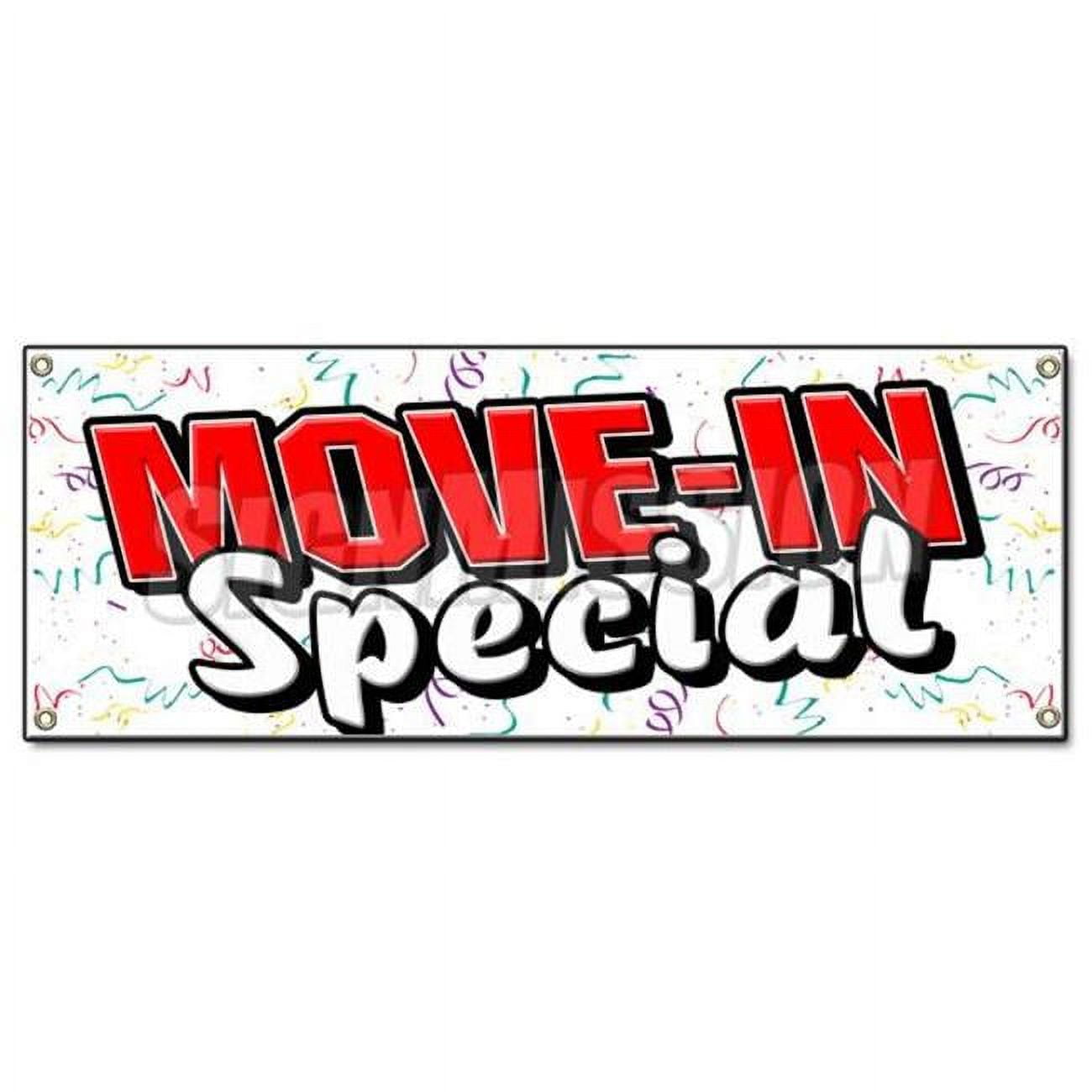 SignMission BMoveInSpecial 18 x 48 in. MoveinSpecial Banner Sign