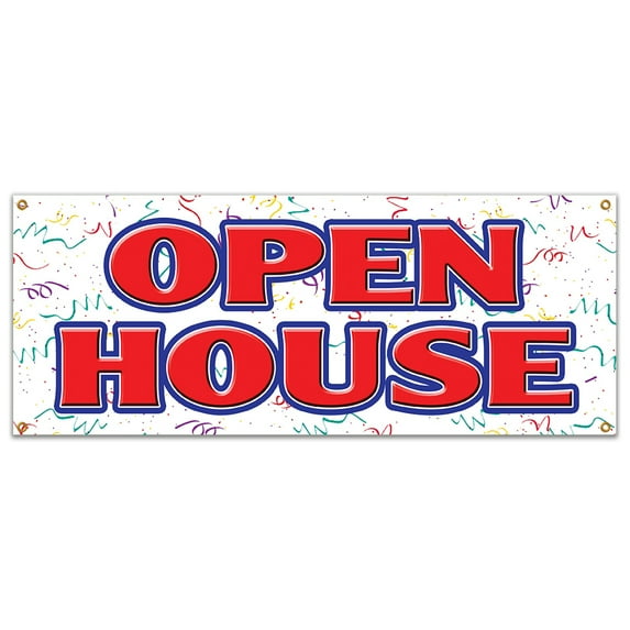 SignMission B-Open House Open House Banner Sign - For Sale Broker Apartment Home House Real Estate Agent
