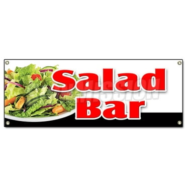 SignMission B-Salad Bar 18 x 48 in. Salad Bar Banner Sign