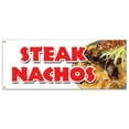 thumbnail image 1 of SignMission B-Steak Nachos Steak Nachos Banner Sign - Snack Melted Mexican Chili Tacos Tex Mex Food, 1 of 4
