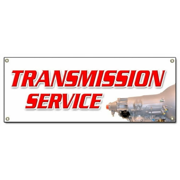 SignMission B-Transmission Service Transmission Service Banner Sign - Tranny Repair Fix