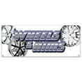 thumbnail image 1 of SignMission B-Wheels & Rims Wheels & Rims Banner Sign - Chrome Rim Wheel Tires, 1 of 4