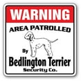 thumbnail image 1 of BEDLINGTON TERRIER Security Sign Area Patrolled pet dog sign gag gift pet vet, 1 of 5