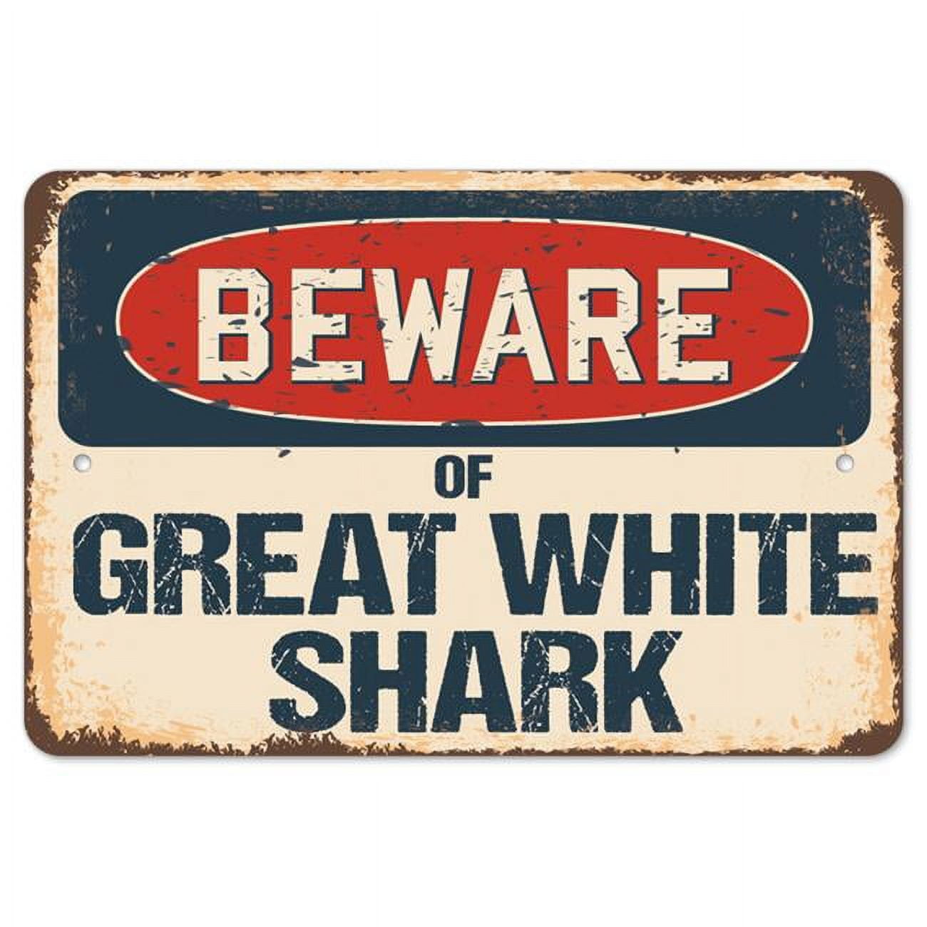 SignMission Beware of Great White Shark Rustic Sign - Walmart.com