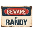 thumbnail image 1 of SignMission  Beware of Randy Rustic Sign, 1 of 1